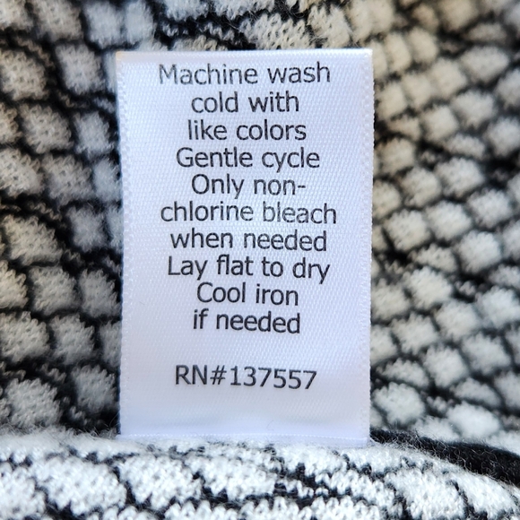 41 Hawthorn "Zander Sweater Dress" Thick Knit Grey Black White Women's Size L - Picture 10 of 11